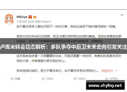 卢库米转会动态解析：多队争夺中后卫未来去向引发关注