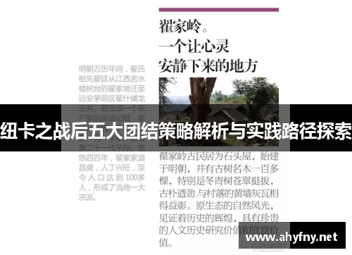 纽卡之战后五大团结策略解析与实践路径探索