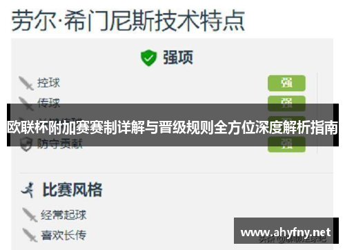 欧联杯附加赛赛制详解与晋级规则全方位深度解析指南