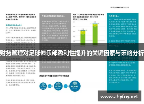 财务管理对足球俱乐部盈利性提升的关键因素与策略分析